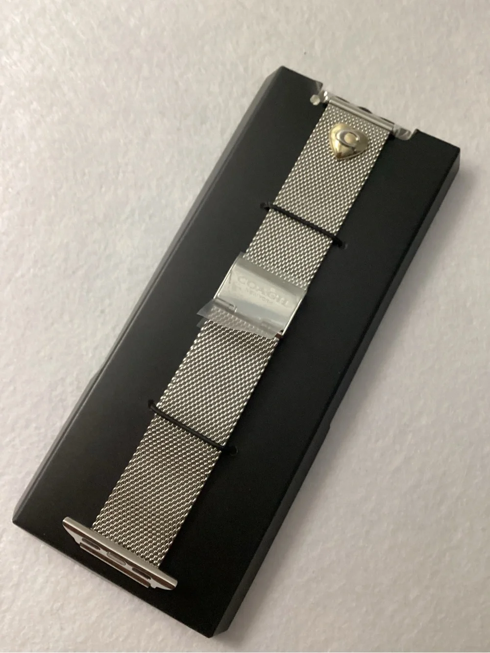Coach Silver-Tone Stainless Steel Mesh Bracelet for 38/40/41mm Apple Watch